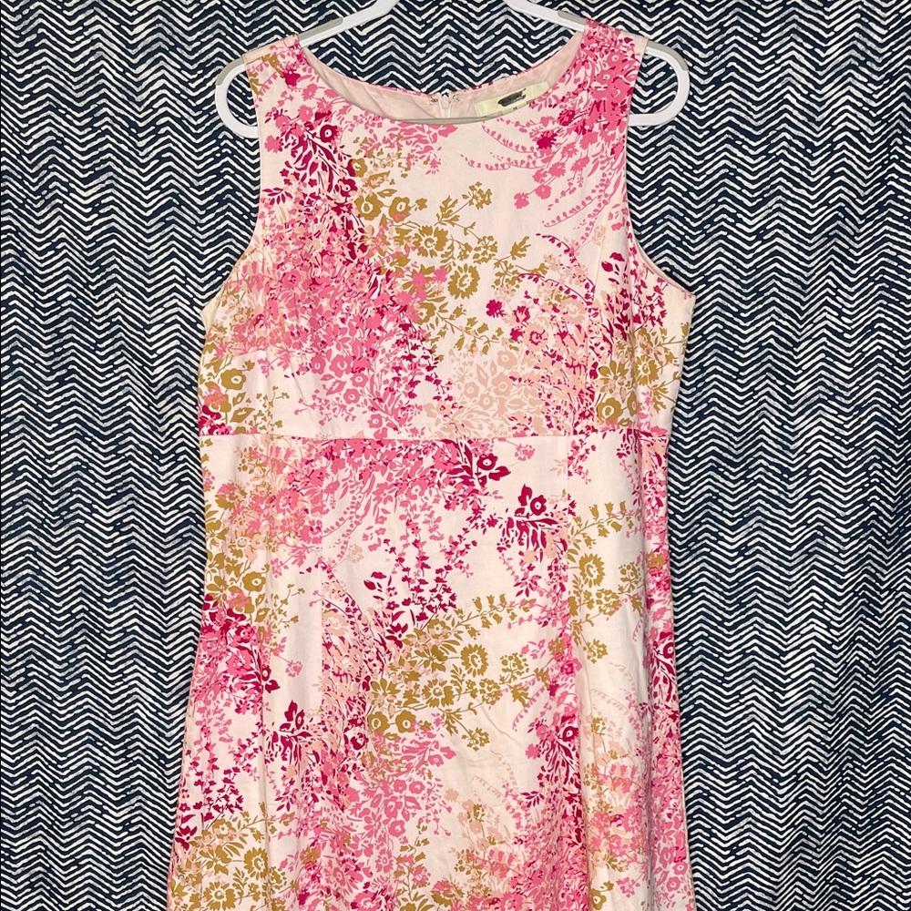 Merona Pink and Green Floral Dress